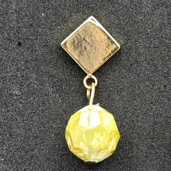 Yellow Bead Gold Dangle Stud Hook Boho Retro Earrings Fashion Jewelry JP1 - Picture 3 of 4